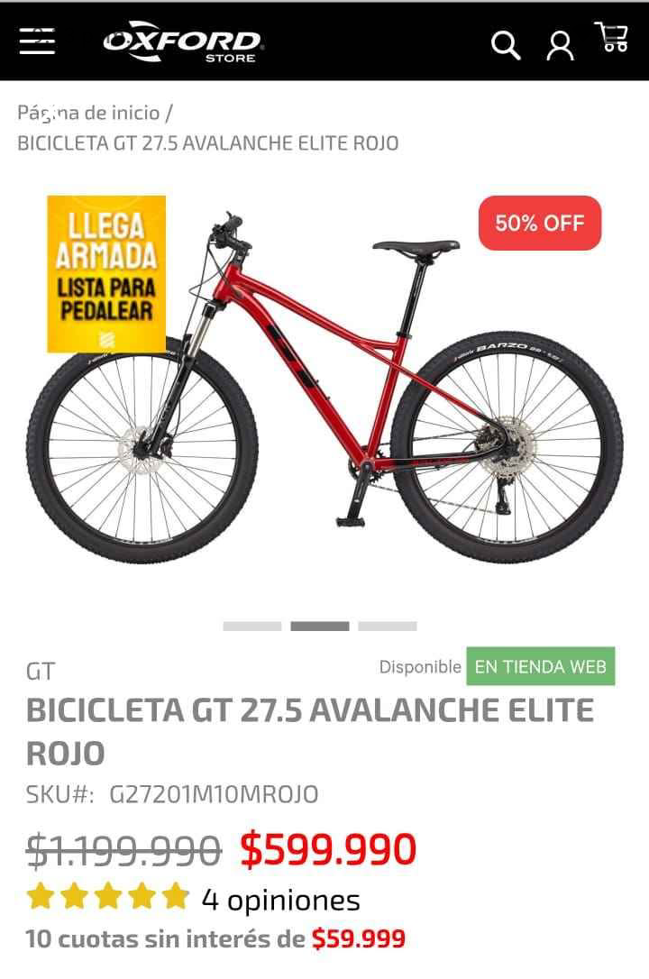 Bicicleta Mountain Bike GT Avalanche Elite